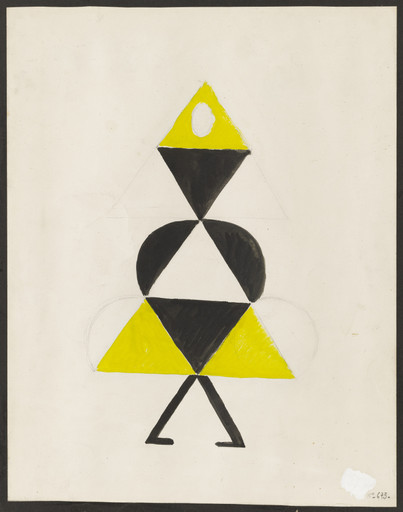 Sonia Delaunay. Yellow Dancer. Costume design for the play Le Coeur à Gaz. 1923