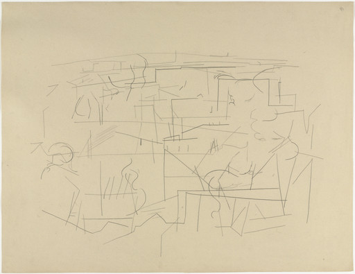 Ellsworth Kelly. Smoke from Chimneys, Automatic Drawing from Rue de Blainville. 1950