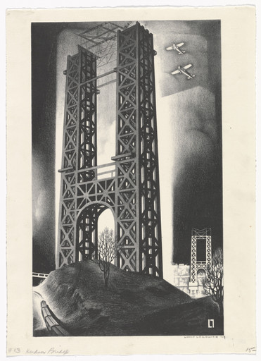 Louis Lozowick. Hudson Bridge (George Washington Bridge). 1929
