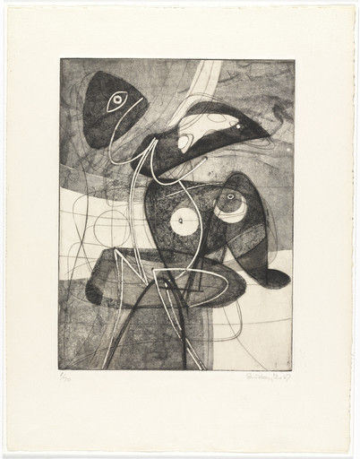 Stanley William Hayter. Virtual Figure (Personnage virtuelle) from Brunidor Portfolio, No. 1. 1947