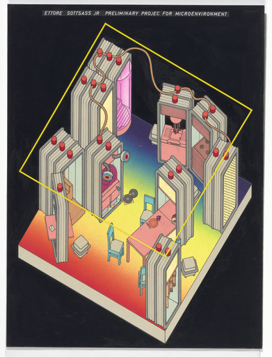 Ettore Sottsass. Preliminary Project for Microenvironment. c.1971