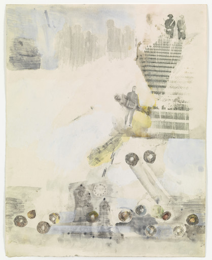 Robert Rauschenberg. Canto XXIII: Circle Eight, Bolgia 6, The Hypocrites from the series Thirty-Four Illustrations for Dante's Inferno. 1959-60