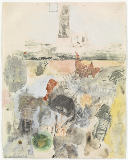 Robert Rauschenberg. Canto XXVII: Circle Eight, Bolgia 8, The Evil Counselors from the series Thirty-Four Illustrations for Dante's Inferno. 1959-60