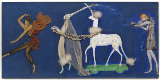Florine Stettheimer. Costume design (Procession: Zizim of Persia, Agnes of Bourganeuf, the Unicorn, and Pierre d’Aubusson) for artist's ballet Orphée of the Quat-z-arts. c. 1912