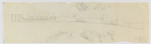 Álvaro Siza. SAAL S. Victor Social Housing, Porto, Portugal (Elevation and perspective sketches). 1974-1977