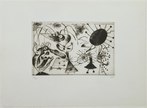 Joan Miró. Untitled from Black and Red Series (Série noire et rouge). 1938