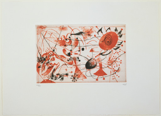 Joan Miró. Untitled from Black and Red Series (Série noire et rouge). 1938