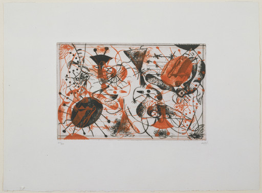 Joan Miró. Untitled from Black and Red Series (Série noire et rouge). 1938