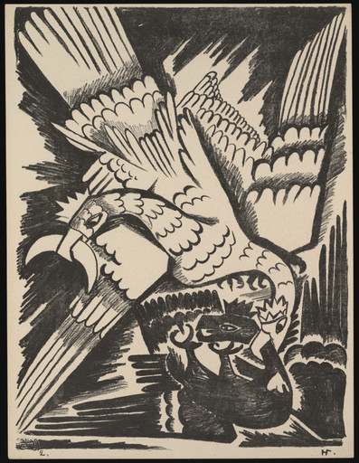 Natalia Goncharova. Belyi Orel (The White Eagle) from Misticheskie obrazy voiny. 14 litografii (Mystical Images of War: Fourteen Lithographs). 1914