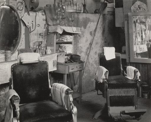 Walker Evans. Negro Barber Shop Interior, Atlanta. 1936