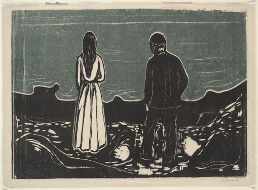 Edvard Munch. Two People. The Lonely Ones (To mennesker. De ensomme). 1899