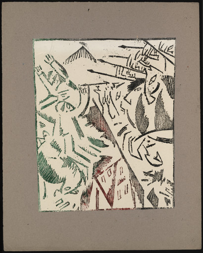 Olga Rozanova. Bitva v gorod (Combat in the City) from Voina (War). 1915, published 1916