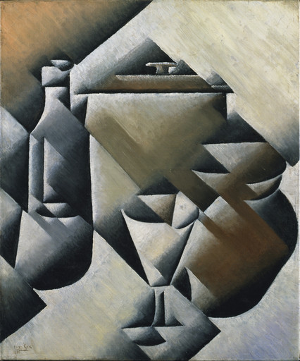 Juan Gris. Jar, Bottle and Glass. 1911
