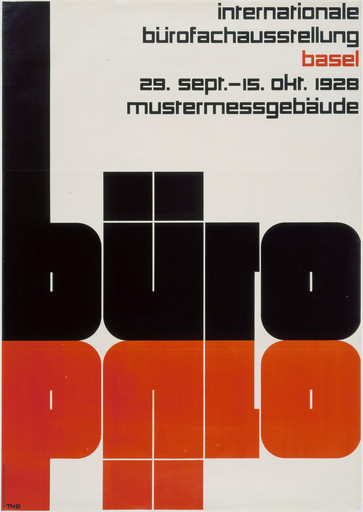 Theo H. Ballmer. Büro (Office) (Poster for a Basel office design exhibition). 1928