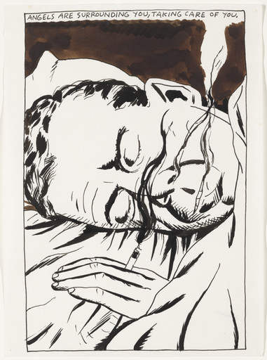 Raymond Pettibon. No Title (Angels are surrounding...). 1985