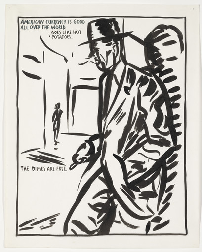 Raymond Pettibon. No Title (American currency is...). 1987