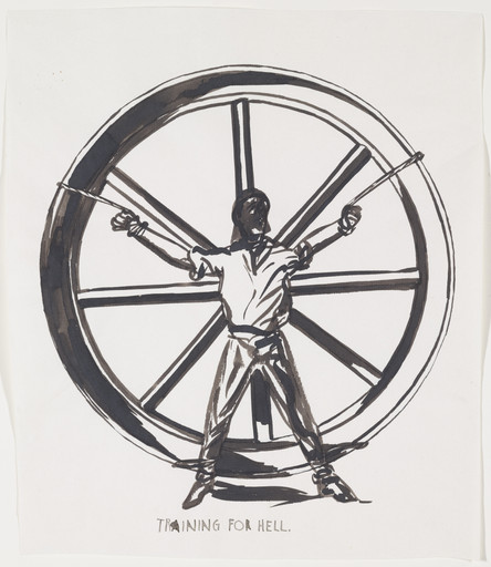 Raymond Pettibon. No Title (Training for hell...). 1991