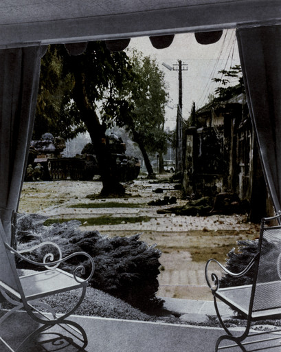 Martha Rosler. Patio View from the series House Beautiful: Bringing the War Home. c. 1967-72