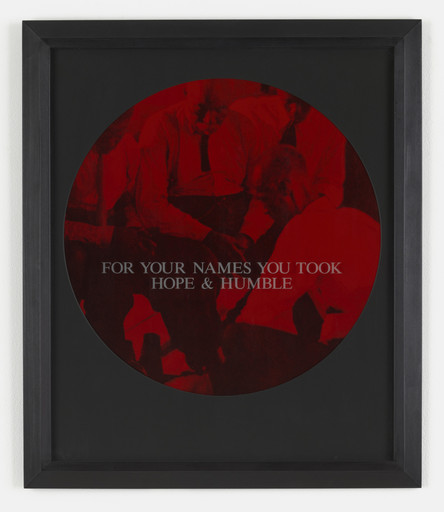Carrie Mae Weems. For Your Names You Took Hope & Humble. 1995-96