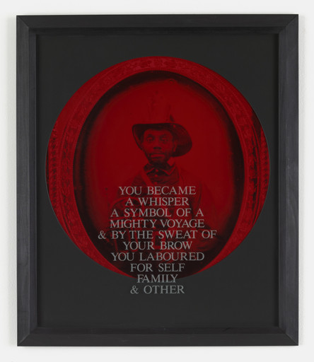 Carrie Mae Weems. You Became a Whisper a Symbol of a Voyage & by the Sweat of Your Brow You Laboured for Self Family & Other. 1995-96