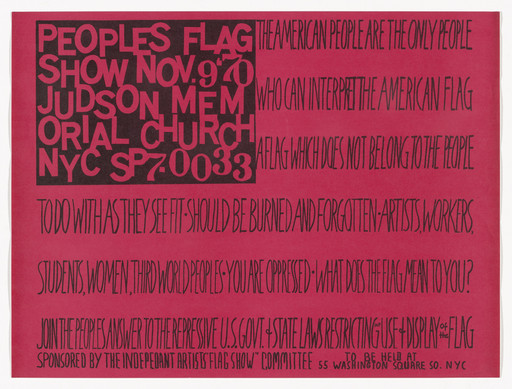 Faith Ringgold. People's Flag Show. 1970