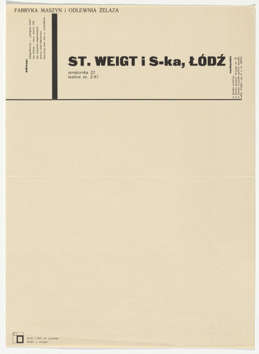 "a.r." group. Fabryka maszyn i odlewnia żelaza (Machine factory and iron foundry) letterhead. 1930s