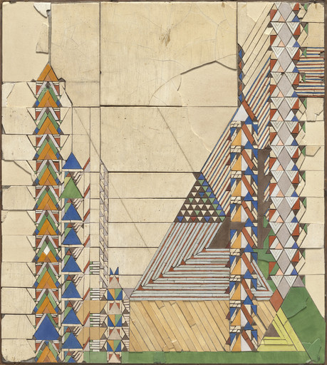Frank Lloyd Wright, Charles Morgan. Triangles in Color / September (Mosaic based on a c. 1926 design for Liberty magazine). c.1929