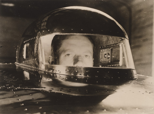 Unidentified photographer / Keystone. Untitled (John Cobb in his 350 mile per hour car). 1938