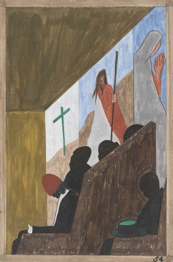 Jacob Lawrence. One of the main forms of social and recreational activities in which the migrants indulged occurred in the church. 1940-41