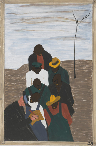 Jacob Lawrence. The labor agent who had been sent South by Northern industry was a very familiar person in the Negro counties. 1940-41