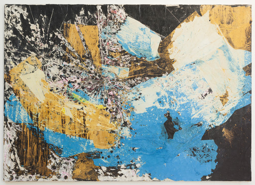 Mark Bradford. Let's Walk to the Middle of the Ocean. 2015