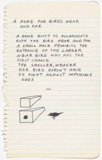 Mike Kelley. A Home for Birds Near and Far. 1978