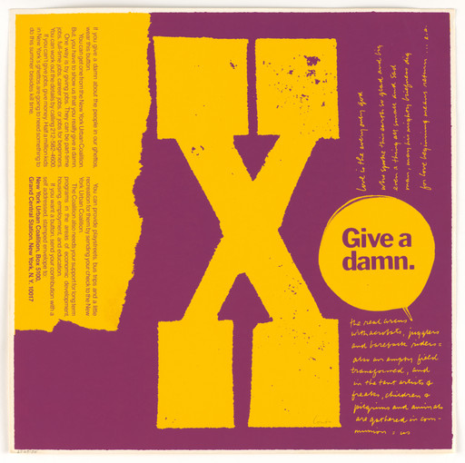Corita Kent (Sister Mary Corita). X give a damn from circus alphabet. 1968