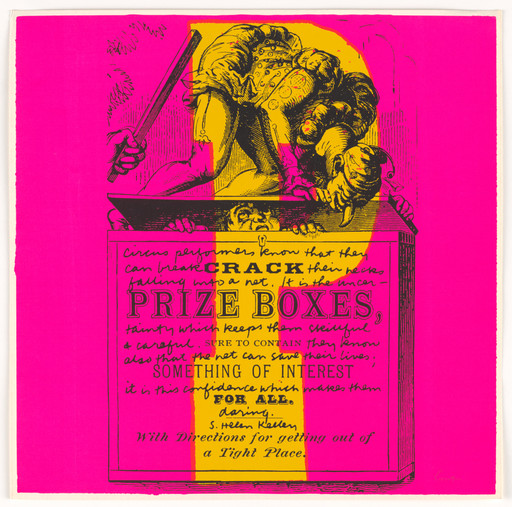 Corita Kent (Sister Mary Corita). P prize boxes from circus alphabet. 1968