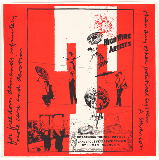 Corita Kent (Sister Mary Corita). T the tight rope from circus alphabet. 1968