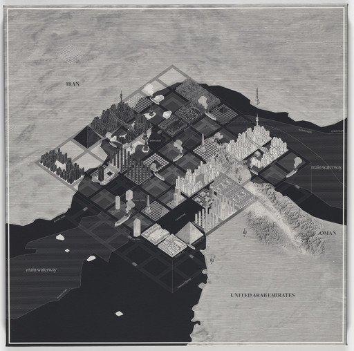 Rania Ghosn, El Hadi Jazairy. After Oil (Strait of Hormuz Grand Chessboard). 2016