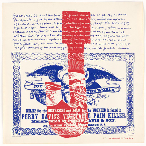 Corita Kent (Sister Mary Corita). J gentle stirring from circus alphabet. 1968