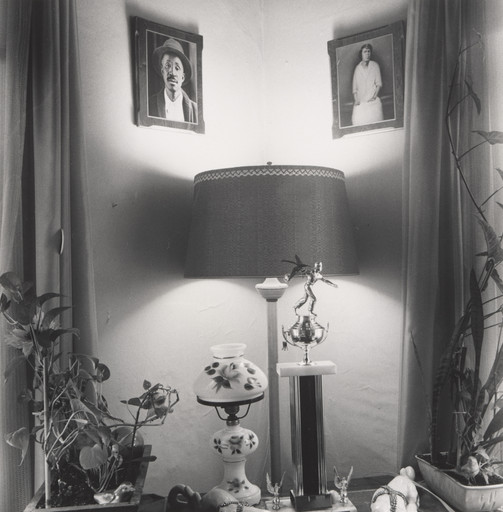 Joanne Leonard. Corner with Portraits and Trophy, Corean's Home, West Oakland, CA. 1970