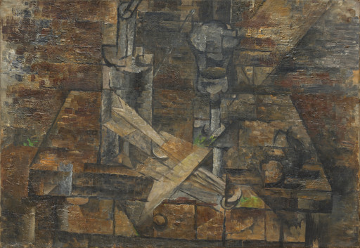 Georges Braque. The Table (Still Life with Fan). L'Estaque or Paris, fall 1910