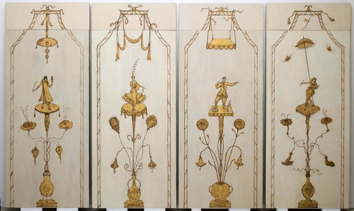 Florine Stettheimer. Four Panel Screen. n.d.