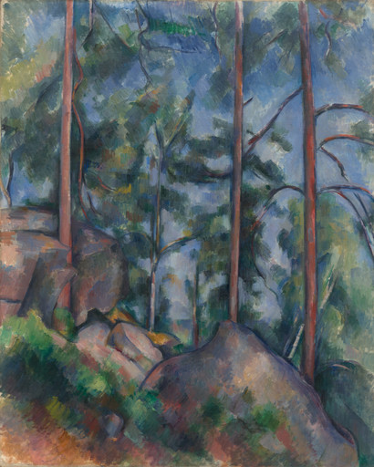 Paul Cézanne. Pines and Rocks (Fontainebleau?). c. 1897