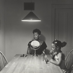 Carrie Mae Weems. Untitled (woman and daughter with makeup). 1990