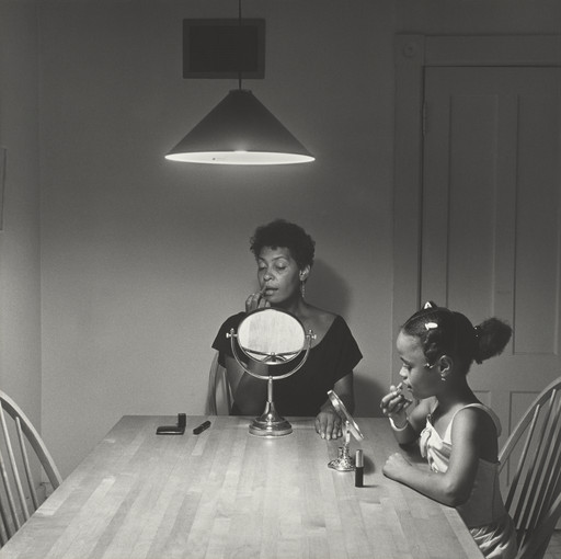 Carrie Mae Weems. Untitled (woman and daughter with makeup). 1990
