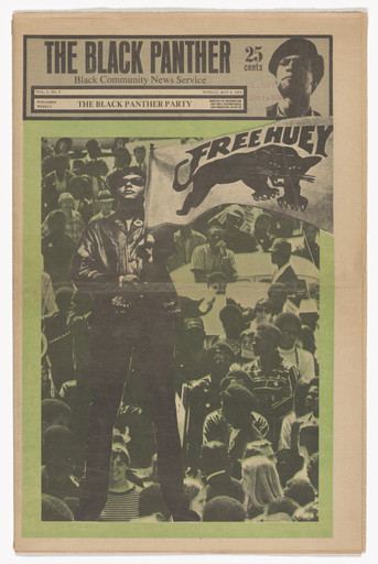 Emory Douglas. The Black Panther Newspaper, vol. 3, no. 2 (Free Huey). 1969