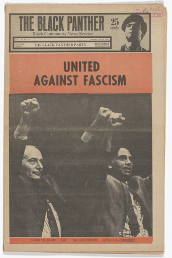 Emory Douglas. The Black Panther Newspaper, vol. 3, no. 14 (United Against Facism). 1969
