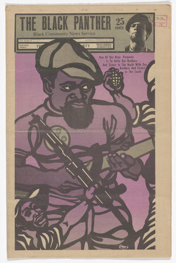 Emory Douglas. The Black Panther Newspaper, vol. 4, no.13 (Our main purpose). 1970