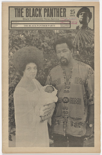 Emory Douglas with Yolanda Lopez. The Black Panther Newspaper, vol. 3, no. 17 (Eldridge Cleaver's new baby). 1969