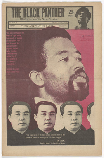 Emory Douglas. The Black Panther Newspaper, vol. 3, no. 27 (Eldridge Cleaver quote). 1969