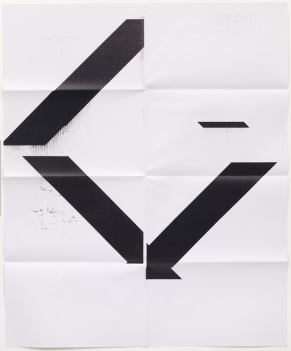 Wade Guyton. X Poster (Untitled, 2007, Epson UltraChrome inkjet on linen, 84 x 69 inches, WG1208). 2017