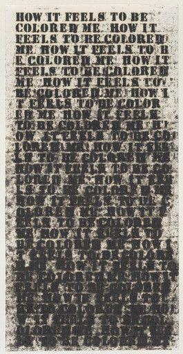 Glenn Ligon. Untitled (How It Feels to Be Colored Me). 1991